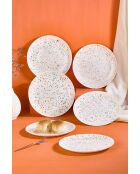 6 piatti da dessert bianchi - D.21 cm