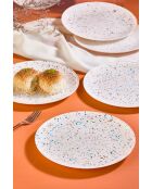 6 piatti da dessert bianchi - D.21 cm