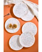 6 piatti da dessert bianchi - D.21 cm