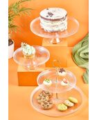 Set di 3 piatti trasparenti per la presentazione degli alimenti