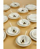 Servizio da tavola bianco/oro - 24 pezzi