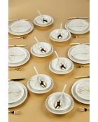 Servizio da tavola bianco/oro - 24 pezzi