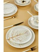 Servizio da tavola bianco/oro - 24 pezzi