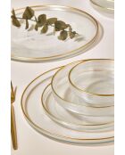 Service de table transparent - 24 pièces