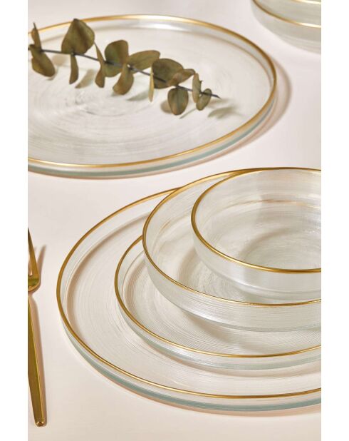 Service de table transparent - 24 pièces