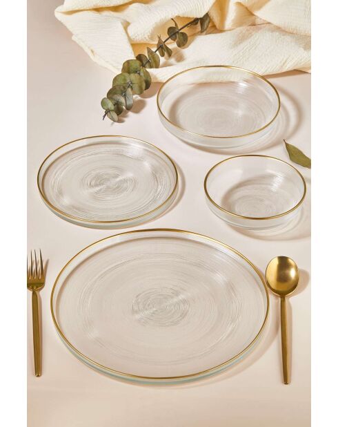 Service de table transparent - 24 pièces