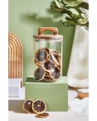 Bocal avec couvercle transparent - 15x10 cm