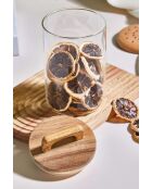 Bocal avec couvercle transparent - 15x10 cm