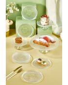 Service à dessert transparent - 9 pièces