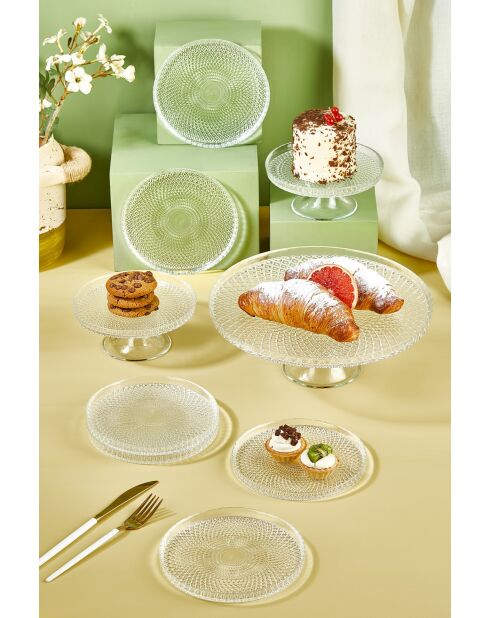 Set da dessert trasparente - 9 pezzi