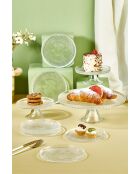 Service à dessert transparent - 9 pièces