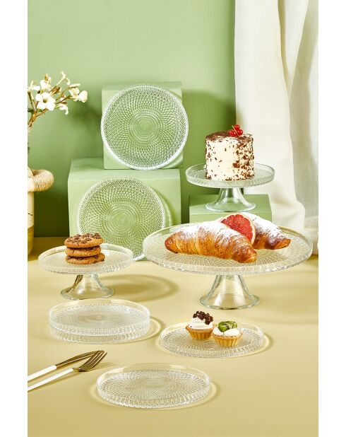 Set da dessert trasparente - 9 pezzi