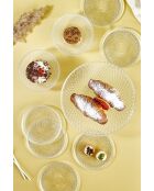 Service à dessert transparent - 9 pièces