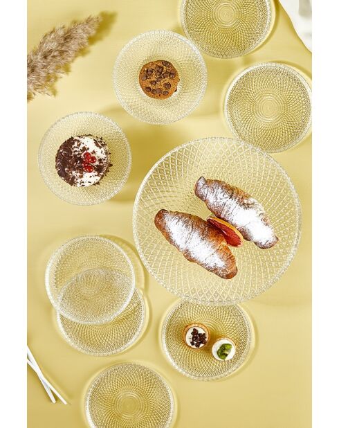 Set da dessert trasparente - 9 pezzi