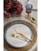 Service de table blanc/bleu - 24 pièces