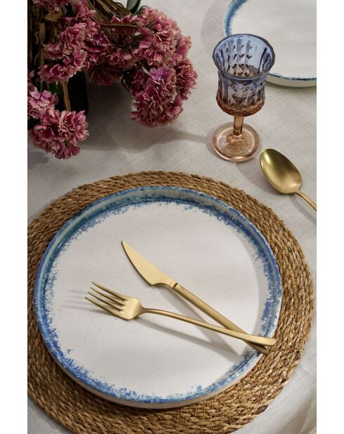 Servizio da tavola bianco/blu - 24 pezzi