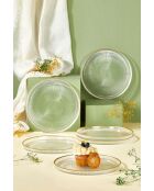 6 piatti da dessert trasparenti - D.21 cm