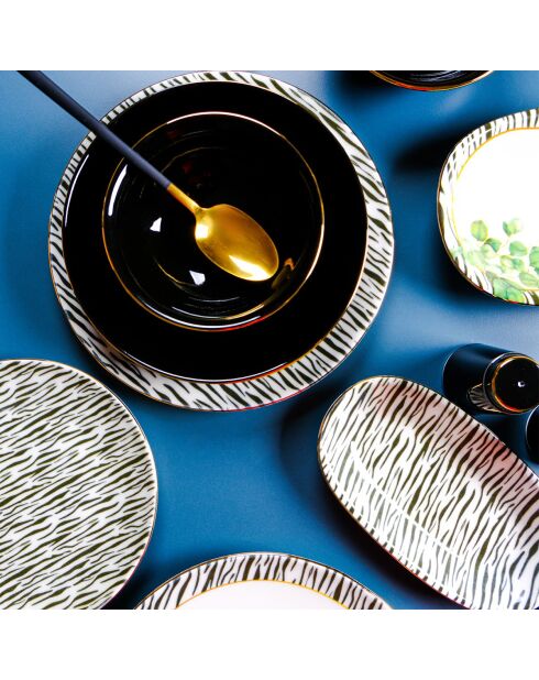 Service de table multicolore - 29 pièces