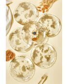 6 piatti da dessert trasparenti - D.21 cm