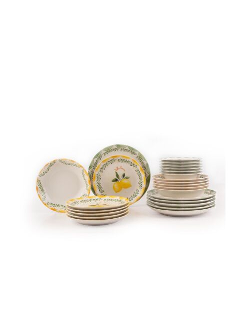 Servizio da tavola giallo - 24 pezzi