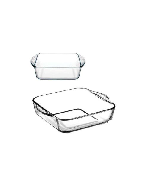 2 transparante glazen mallen