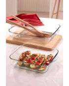 2 transparante glazen mallen