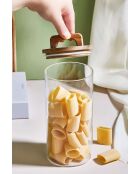 Bocal avec couvercle transparent - 20x10 cm