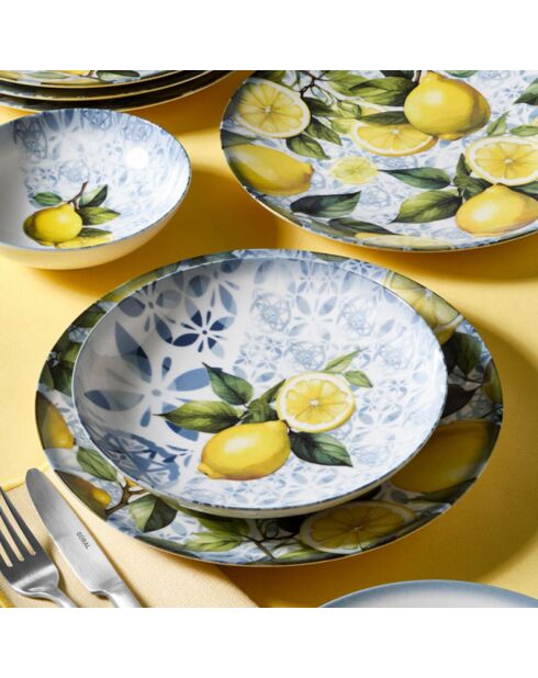 Service de table multicolore - 24 pièces