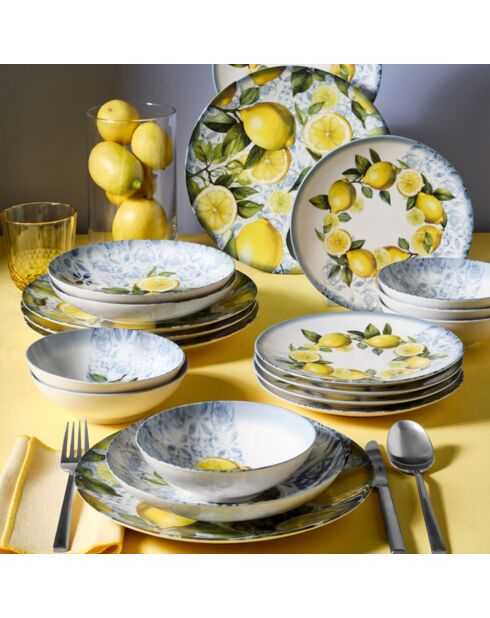 Service de table multicolore - 24 pièces