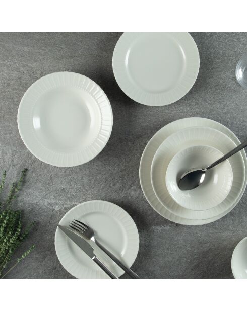 Servizio da tavola bianco - 24 pezzi