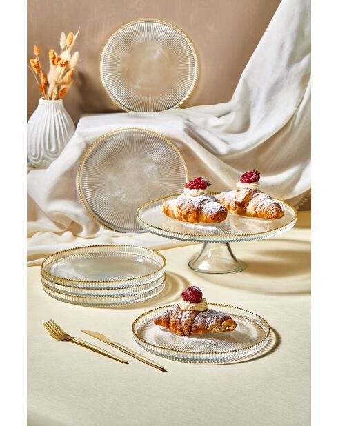 Set da dessert trasparente - 7 pezzi