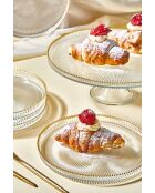 Service à dessert transparent - 7 pièces