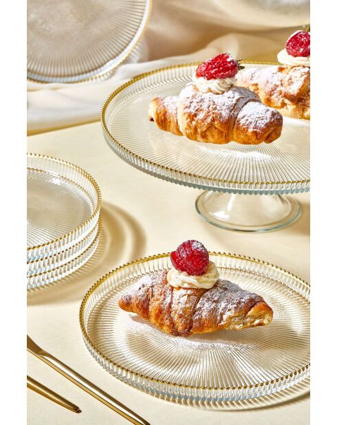 Set da dessert trasparente - 7 pezzi