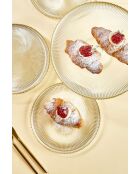 Service à dessert transparent - 7 pièces