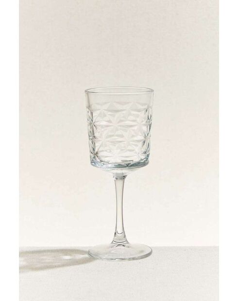 Lot de 4 verres à vin transparents - 330 ml