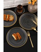 4 piatti da torta trasparenti - D.21 cm