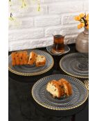 4 piatti da torta trasparenti - D.21 cm