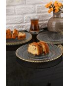 4 piatti da torta trasparenti - D.21 cm