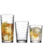 Set di 18 bicchieri trasparenti