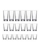 Set di 18 bicchieri trasparenti