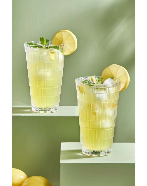 Lot de 2 verres transparents - 300 ml