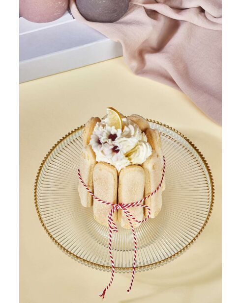 Piatto da portata trasparente - D.21 cm