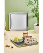 6 vassoi da portata in argento - 22x22 cm