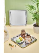 6 vassoi da portata in argento - 22x22 cm