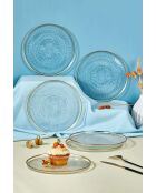 6 Assiettes à dessert transparent - D.21 cm