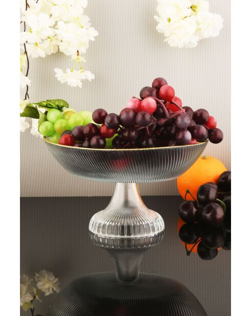 Plat à fruits transparent - 23x18x12 cm