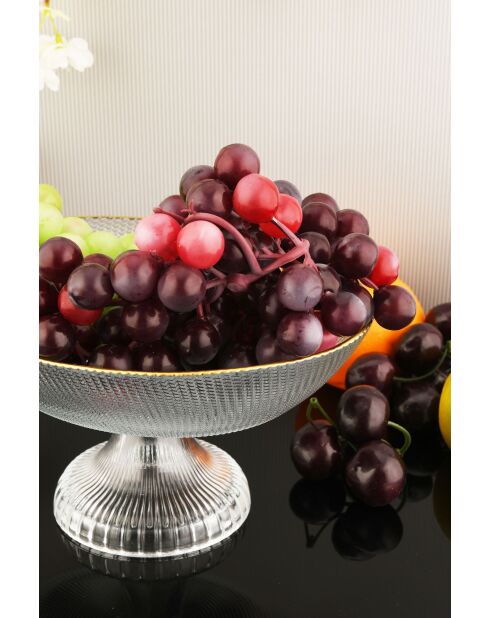 Plat à fruits transparent - 23x18x12 cm