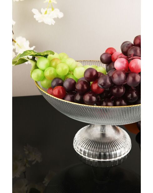 Plat à fruits transparent - 23x18x12 cm