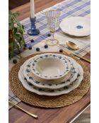 Servizio da tavola bianco/blu/verde - 24 pezzi