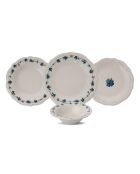 Servizio da tavola bianco/blu/verde - 24 pezzi